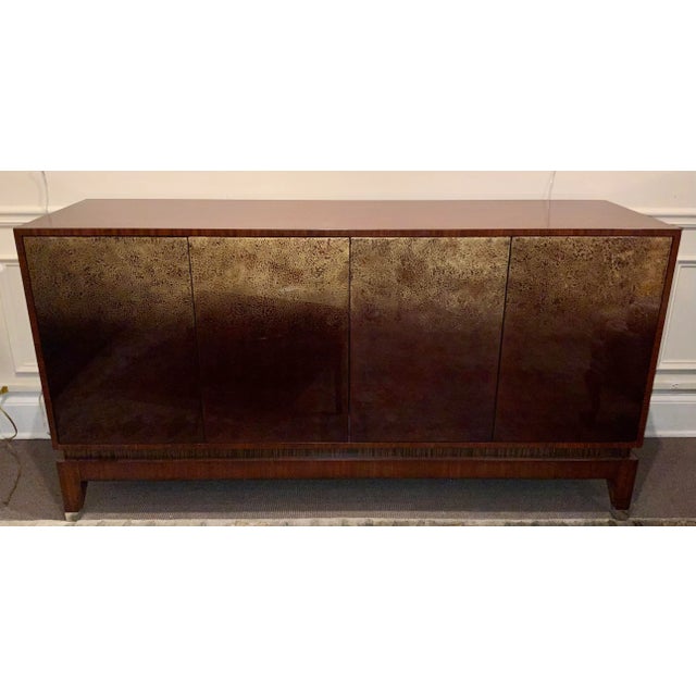 Brown Theodore Alexander Modern Mahogany Finished Buffet as Is For Sale - Image 8 of 8