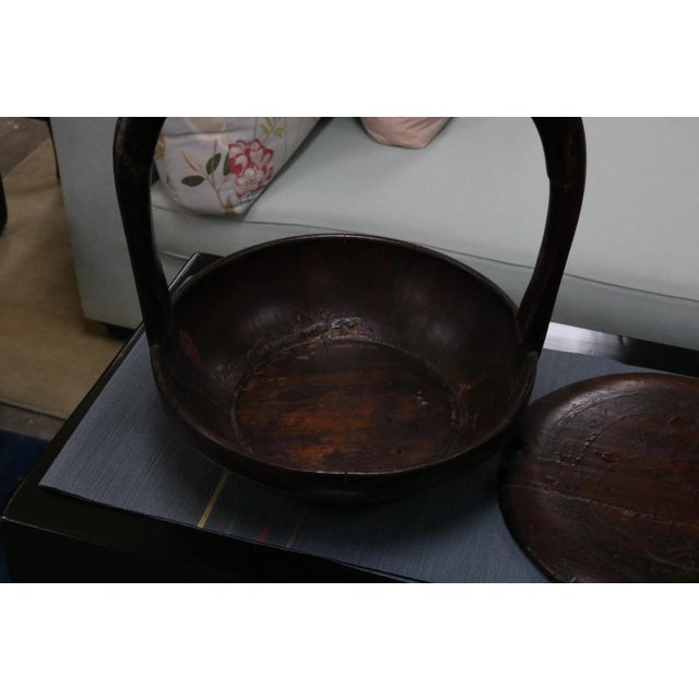 Late 19th Century Late 19th Century Chinese Wood Basket For Sale - Image 5 of 8