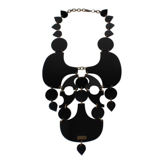 Missoni Italy Important Acrylic Lucite Geometric Bib Necklace For Sale