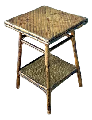 Vintage Split Reed Side Table