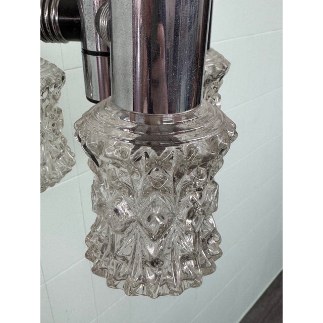 Italian Pendant Light in Glass and Steel from Targetti, 1970s For Sale - Image 17 of 18