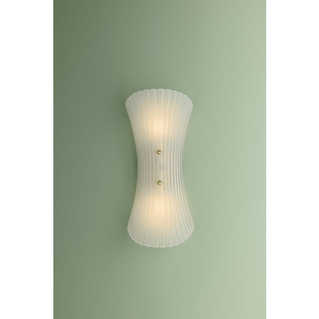 Mitzi Esmae 7 in. 2 Light Wall Sconce in Aged Brass Finish For Sale - Image 12 of 13