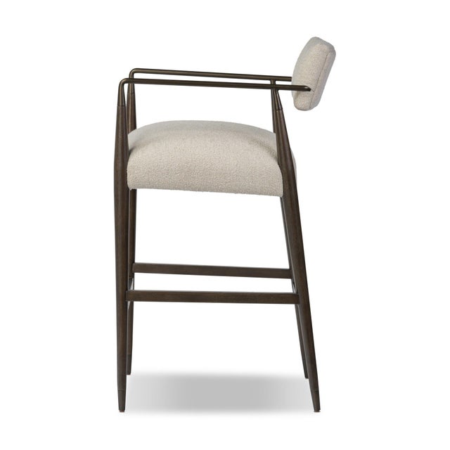 Four Hands Waldon Bar Stool - Charter Oatmeal For Sale - Image 4 of 10