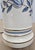 Ceramic Mid-Century Crackled Finish Porcelain Off-White and Blue Flower Jar Table Lamp For Sale - Image 7 of 10