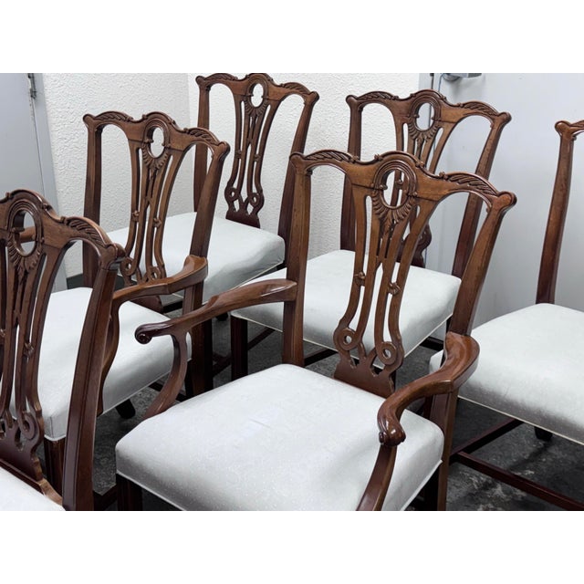 Chippendale Vintage Duncan Phyfe Dining Chairs, Set of Six For Sale - Image 3 of 12