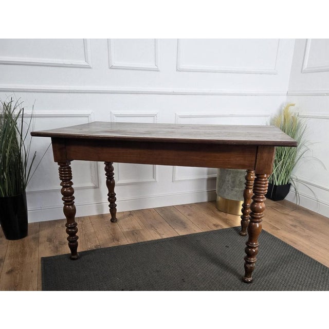 Antique Italian Walnut Desk, 1890s For Sale - Image 6 of 9