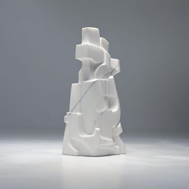 Carrara Marble Requiem Sculpture by Jan Keustermans, 2000s For Sale - Image 12 of 18