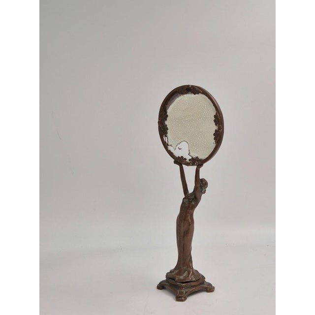 Art Nouveau / Jugend Vanity Mirror in Bronze, Europe, Early 1900s For Sale - Image 6 of 14