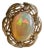 15 Carat Oval Shape Ethiopian Opal Cocktail Ring 14 Karat Yellow Gold Solid Ring For Sale