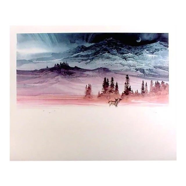 Michael Atkinson "Serenity" Signed Numbered Art Print of Mountains at