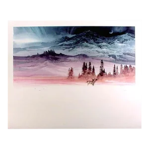 Michael Atkinson "Serenity" Signed Numbered Art Print of Mountains at Dusk