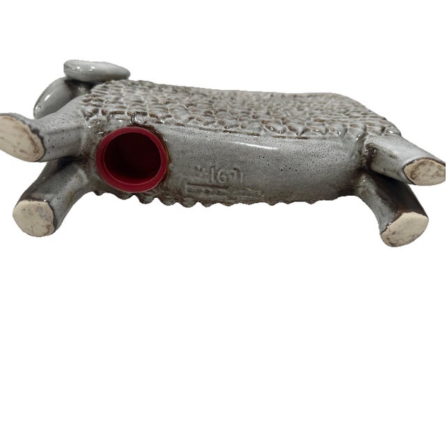 David Gil 1960s Bennington Pottery Sheep Ram Figure Sculpture Bank by David Gil & Yusuke Aida For Sale - Image 4 of 4