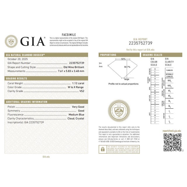 Gia 3.06 Old Mine Cut Diamond 18k Yellow Gold Platinum Collet Ring, Size 6.5 For Sale - Image 11 of 11