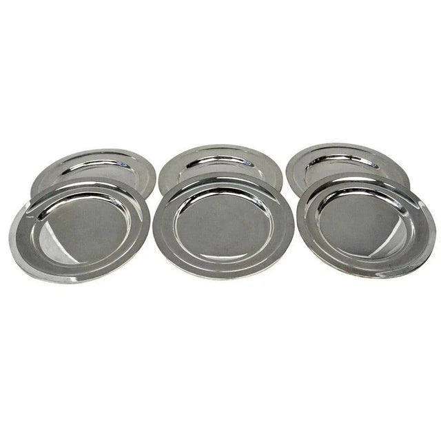 1970s Silver Underplates Allesandria, Italy, 1970s, Set of 6 For Sale - Image 5 of 5