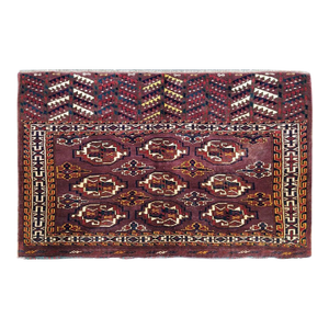 Vintage Turkoman Tribal Hand Knotted Wool Rug, 4'6"x8'