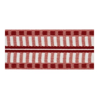 Schumacher Jacobsen Tape Indoor/Outdoor in Rose For Sale