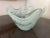 Glass 1990s Modern Asymmetry Aqua Glass Bowl For Sale - Image 7 of 7