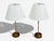 Mid-Century Modern Nybro Armaturfabrik, Table Lamps, Amber Glass, Brass, Sweden, 1970s For Sale - Image 3 of 8
