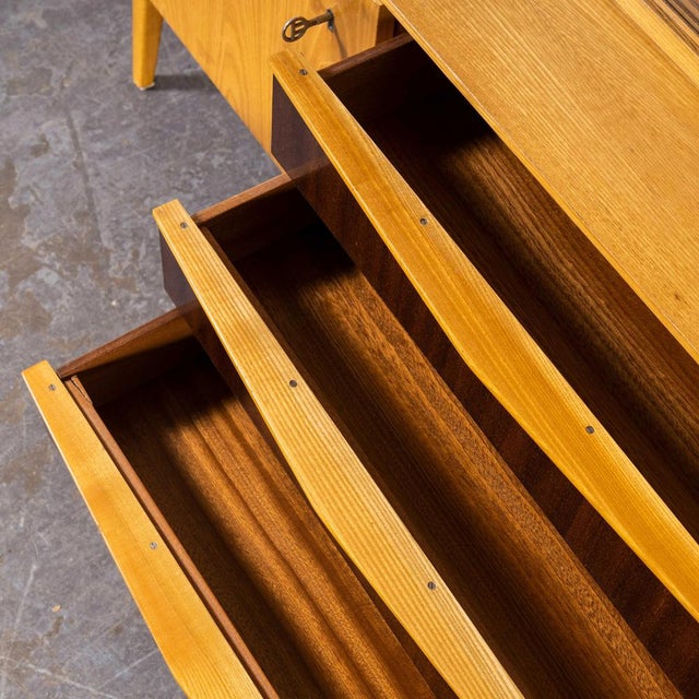 1960’s Four Door Birch Two Tone Cabinet – Nabytek Czech. Beautiful simple and classic mid century cabinet sourced in the...