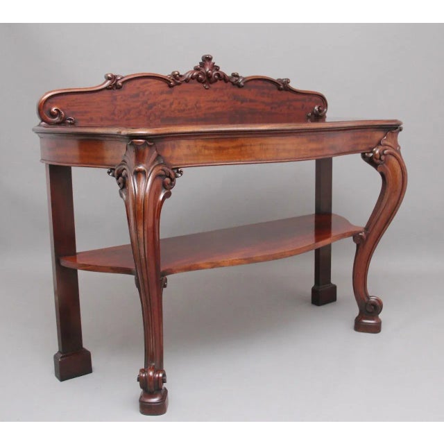 Brown 19th Century Mahogany Serving Table For Sale - Image 8 of 10