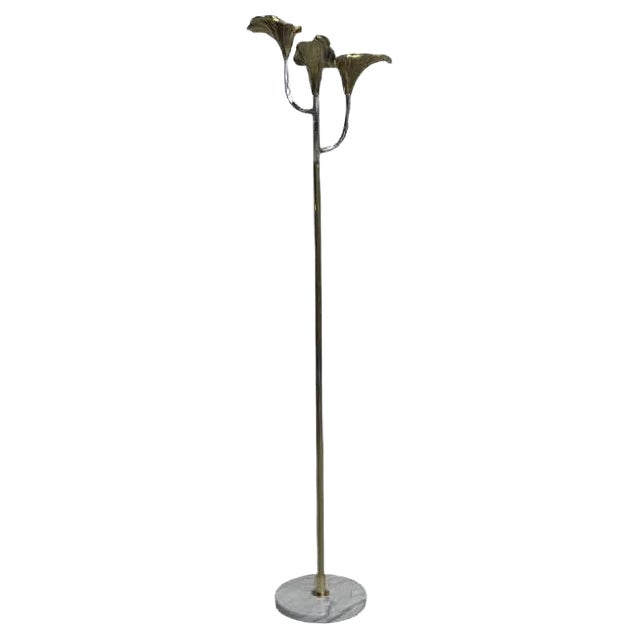 Vintage Italian Calla Lily Floor Lamp For Sale