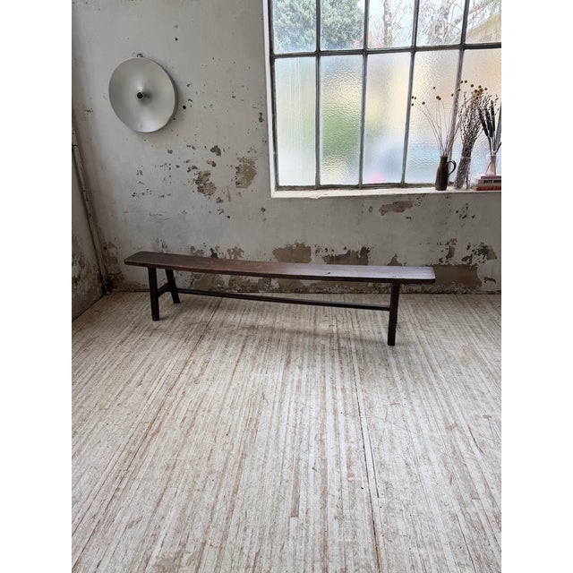 Antique Bench in Dark Patinated Pine, 1890s For Sale - Image 11 of 18