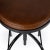 Metal Clyde Leather 25" Adjustable Bar Stool, Medium Brown For Sale - Image 7 of 9