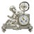 French Louis XV M Franjus Raison & Boyer Silver Plated Bronze Putto Mantel Clock For Sale