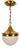 Late Jugendstil Pendant Lamp in Brass and Opaline Glass, Vienna, Austria, 1900s For Sale