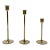 Vintage Graduated MCM Brass Tulip Candlestick Holders, Set of 3 For Sale