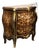 French Louis XV-Style Commode – Floral Marquetry, Marble Top & Ornate Gilded Bronze Details For Sale