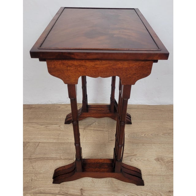 Vintage Nesting Tables in Mahogany, 1950, Set of 3 For Sale - Image 15 of 18