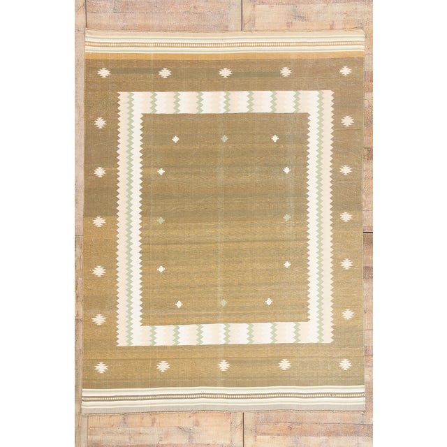 Vintage Indian Dhurrie Rug, 07'04 X 09'11 For Sale - Image 10 of 10