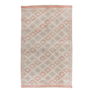 Vintage Turkish Jajim Flatweave Area Rug 5ft 1in X 8ft 11in For Sale