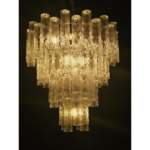Vintage Murano chandelier, Barovier style. Alternating Murano glass, multiple levels, large and very filling. with Murano...