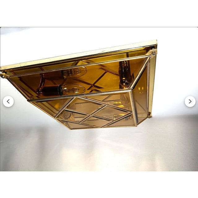 Modern Art Deco Murano Glass Ceiling Light, 1970s For Sale - Image 9 of 12