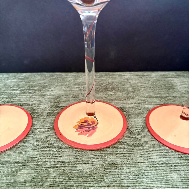 Glass Vintage Gibson Fall Leaf Balloon Wine Glasses (Set of 4) For Sale - Image 7 of 8