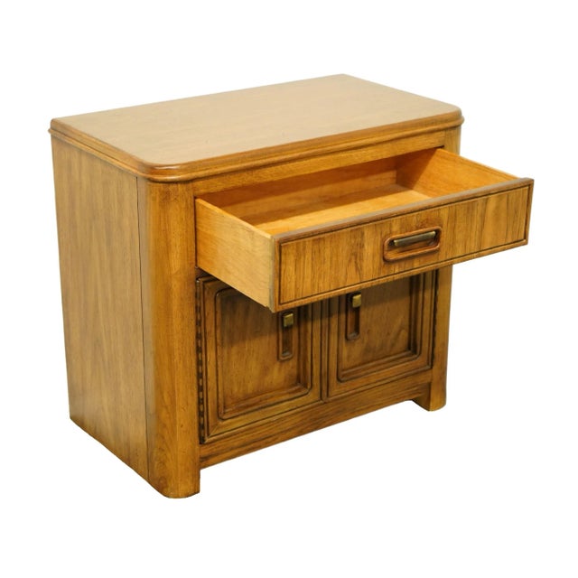 Late 20th Century Furniture Makers Contemporary Modern Asian Inspired 28" Cabinet Nightstand 3517 For Sale - Image 5 of 13