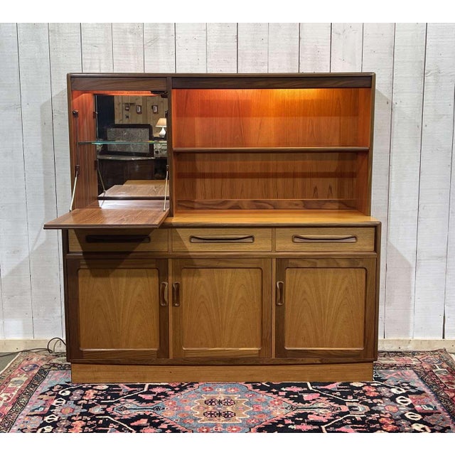 GPLAN teak bar sideboard from the 70s - L=1m42.5 D=44cm H=1m40 - can be disassembled into 2 parts.