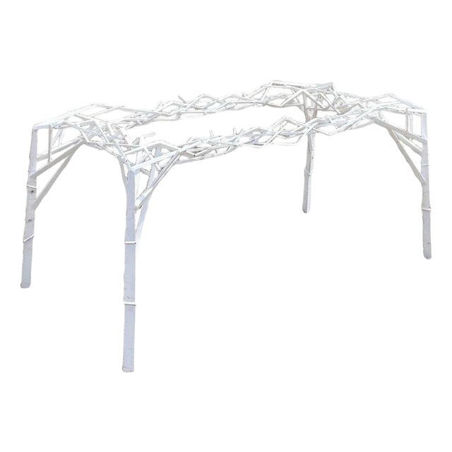 Late 20th Century Modern White Iron Branch Sculptural "Crown of Thorns" Dining Table Desk Base For Sale