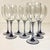1970s 1970s Vintage Hollywood Regency Chippendale Lavender Cut to Clear Wine Glasses - Set of 8. For Sale - Image 5 of 10