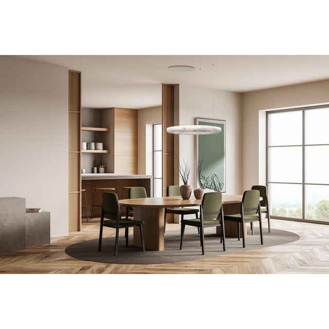 Halo with Pipe 100 Pendant Lamp by United Alabaster For Sale - Image 18 of 18