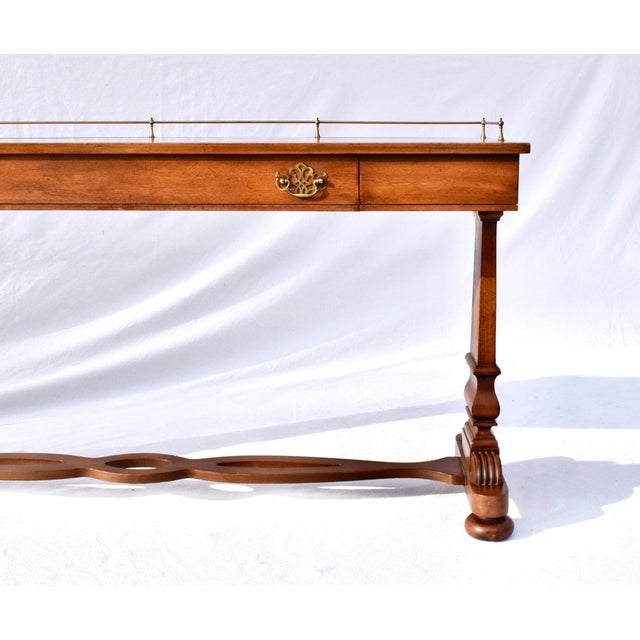 Wood Vintage American Walnut Console Table For Sale - Image 7 of 13