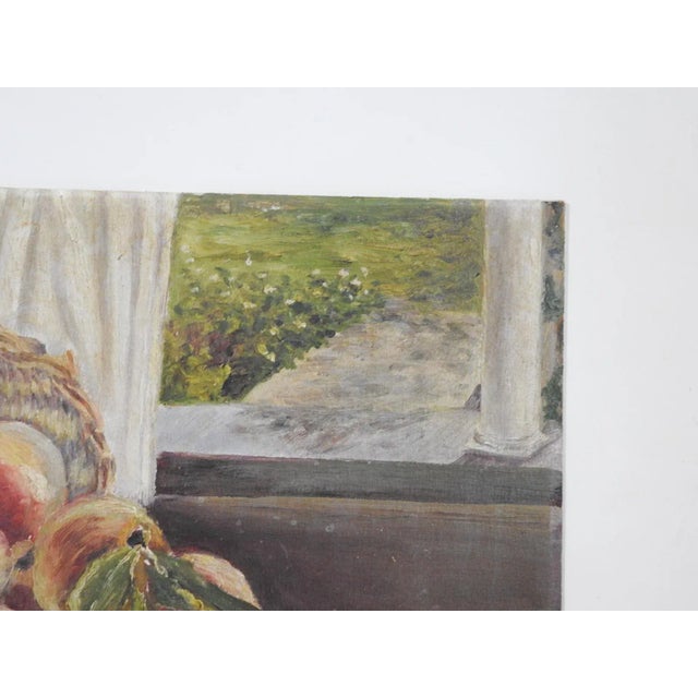 Early 20th Century Peaches Melons Still Life Painting For Sale - Image 4 of 7