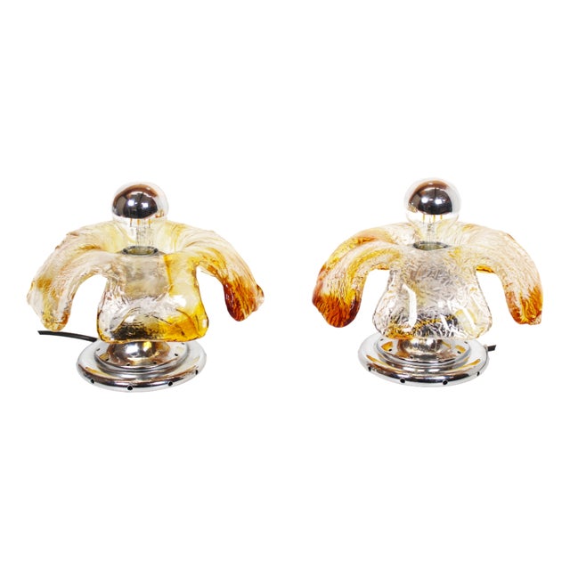 Murano Glass Table Lamps by La Murrina, 1970s, Set of 2 For Sale