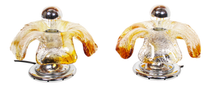 Murano Glass Table Lamps by La Murrina, 1970s, Set of 2