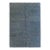 Modern Nepal Handmade Rug 6x9 – Geometric Check Pattern in Grey and Dark Blue Wool For Sale