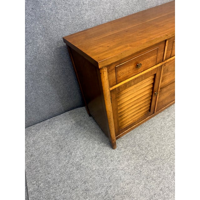1960s 4 Drawer & Single Door Solid Wood Dresser For Sale - Image 12 of 12