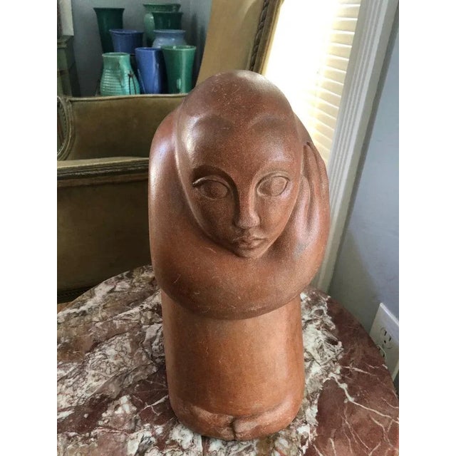 Mid-Century Modern 1950s Mid-Century Modern Abstract Statue of a Woman For Sale - Image 3 of 13
