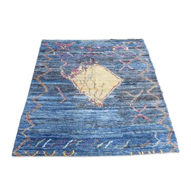 2010s Abstract Moroccan Design Rug 7'9"x9'7" For Sale - Image 5 of 5
